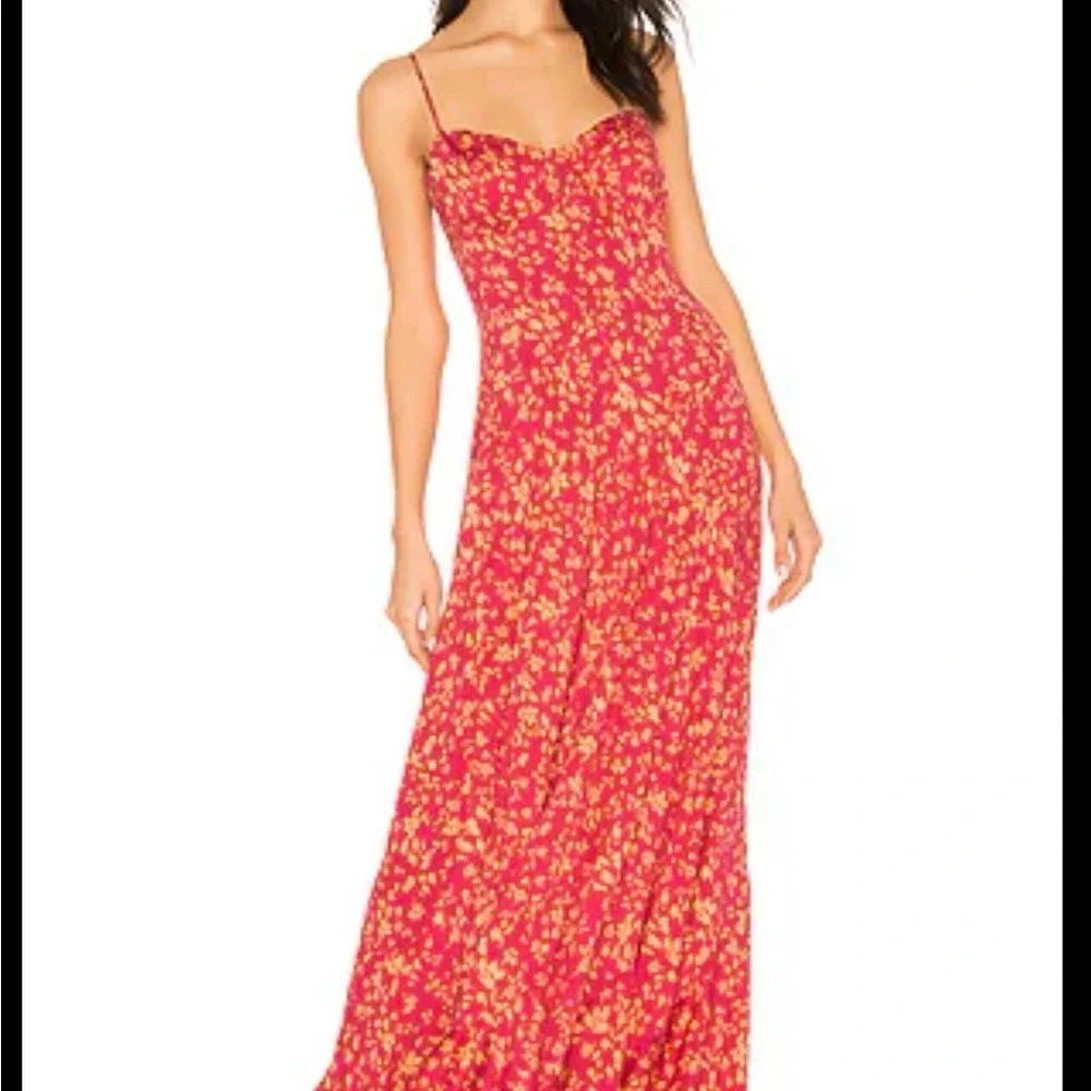 Free People Under The Moonlight Maxi Dress in Pink